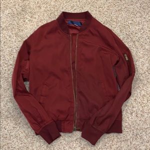 Maroon zip up jacket